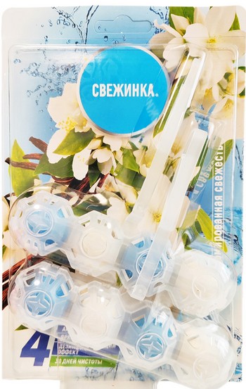 Блок д/унитаза Свежинка 4в1 парфюмированная свежесть 2х50г