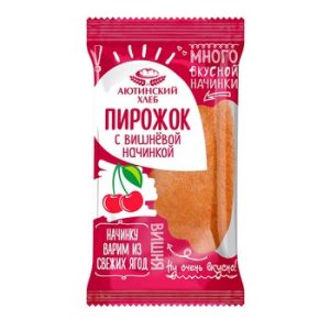 Пирожок Аютинский хлеб с вишней в/с в уп 70г