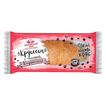 Круассан Аютинский хлеб с клубничной начинкой в уп 75г