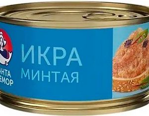 Икра минтая Санта Бремор деликатесная люкс ж/б ключ 130г