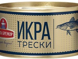 Икра трески Санта Бремор деликатесная люкс ж/б ключ 130г