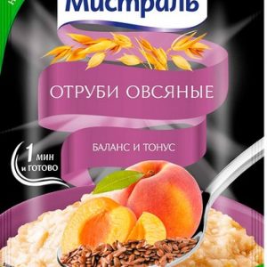 Отруби Мистраль овсяные Баланс и тонус с персиком, абрикосом и льном б/сахара м/у 30г