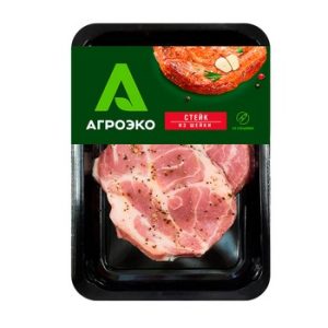 Стейк Агроэко из шейки кат.Б охл порц 400г