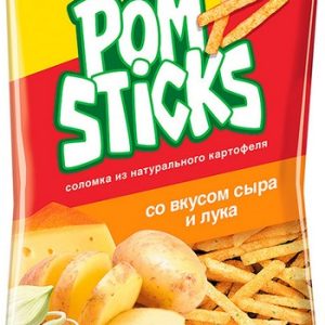 Чипсы Pomsticks соломкой сыр лук 100г
