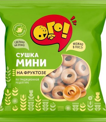 Сушки ОГО! мини на фруктозе 175г