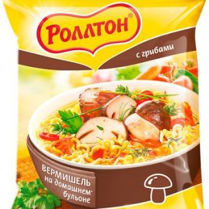 Вермишель Роллтон с белыми грибами м/у 60г