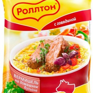 Вермишель Роллтон с говядиной м/у 60г