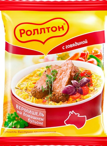Вермишель Роллтон с говядиной м/у 60г