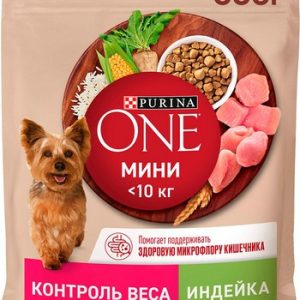 Корм д/собак Purina One Mini Контроль веса индейка 600г