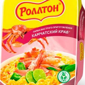 Лапша Роллтон со вкусом камчатского краба лоток 90г