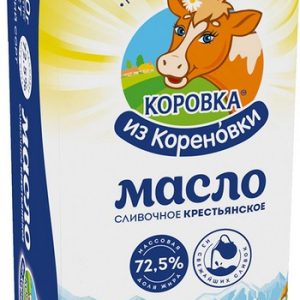 Масло Коровка из Кореновки Крестьянское сливочное 72,5% 170г без змж
