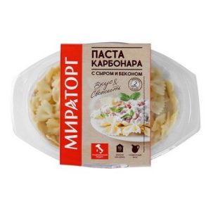 Паста Мираторг Карбонара с сыром и беконом охл 260г