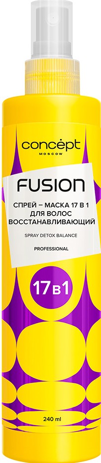 Спрей-маска д/волос Concept Fusion Detox Balance 17в1 восстанавливающий 240мл