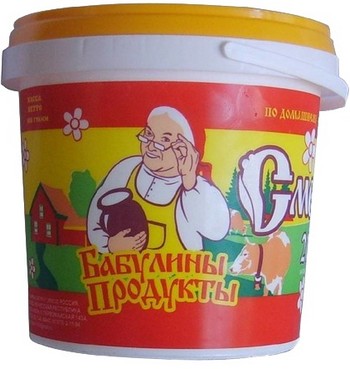 Продукт сметанный Бабулино ведерко 20% ведро 800г сзмж