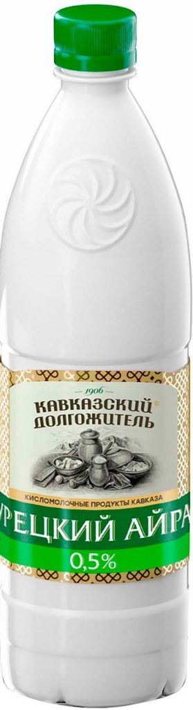 Айран Турецкий Кавказский долгожитель 0,5% бутылка 1л без змж
