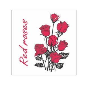 Салфетки Bouquet Elegant Красные розы 1сл 24*24см 100шт 57384