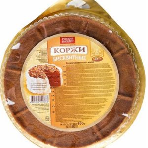 Коржи Русский бисквит бисквитные темные 400г