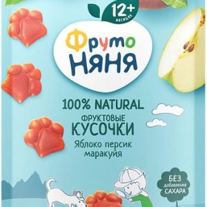 Фруктовые кусочки ФрутоНяня яблоко-персик маракуйя 12+ м/у 15г