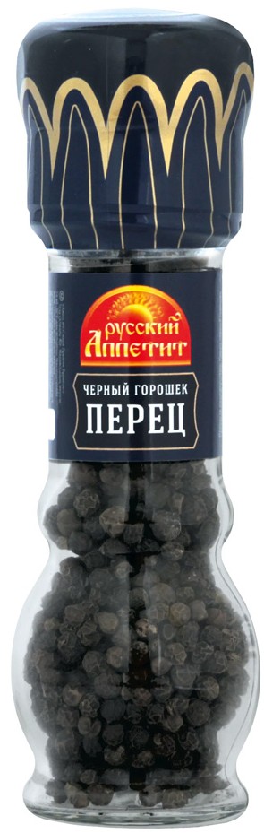 Перец Русский Аппетит черный горошек мельница 40г