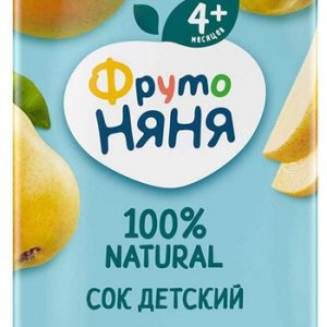 Сок ФрутоНяня грушевый осветленный 4+ т/п 200мл