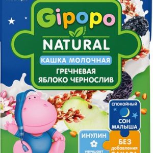 Каша Gipopo молочная гречневая яблоко-чернослив т/п 200мл