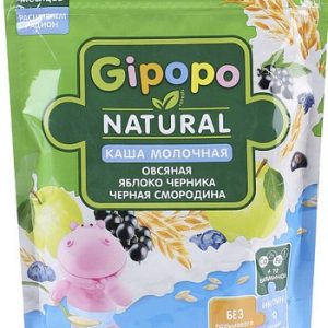 Каша Gipopo с/м овсяная яблоко-черника-черная смородина м/у 170г