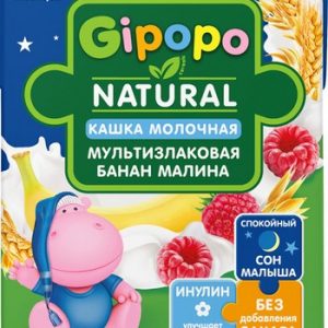 Каша Gipopo молочная мультизлаковая банан-малина т/п 200мл