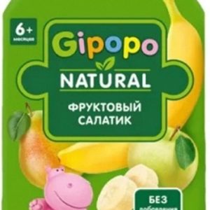 Пюре Gipopo яблоко-груша-банан д/п 90г