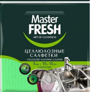 Салфетки д/уборки Master Fresh целлюлозные 15х15см 5шт