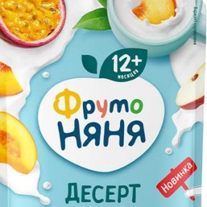 Десерт ФрутоНяня яблоко-персик-маракуйя с молоком д/п 90г