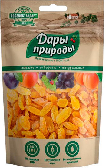 Изюм Дары природы золотой 150г