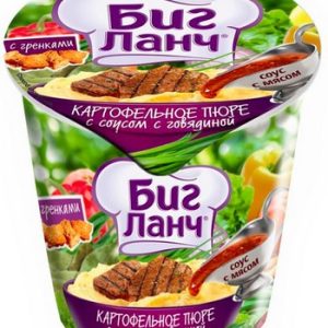 Пюре Биг Ланч в соусе с говядиной 50г