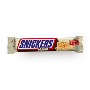 Батончик Snickers белый шок арахис карам нуга 81г