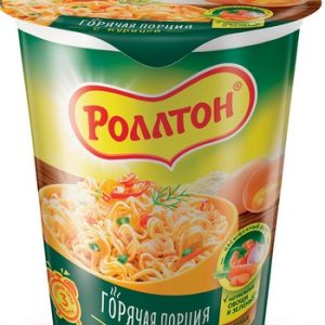 Лапша Роллтон Горячая порция с курицей стак 70г
