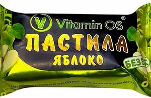Пастила VitaminOS яблоко б/сахара 40г