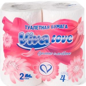 Бумага туалетная Viva Love 2-хсл 4шт