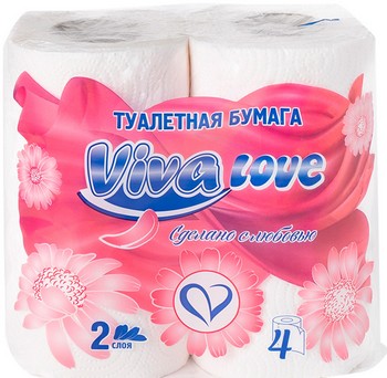 Бумага туалетная Viva Love 2-хсл 4шт