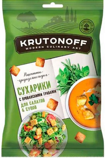 Сухарики Krutonoff пшеничные прованские травы 100г