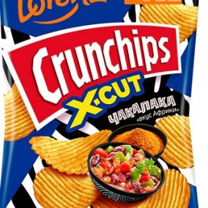 Чипсы Crunchips X-Cut рифленые со вкусом африканской чакалаки 130г