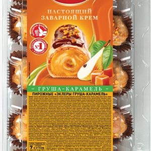 Пирожное Мирэль Эклеры груша-карамель уп 0,235кг