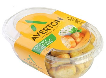 Крутоны Averton багетные сметана с зеленью 100г
