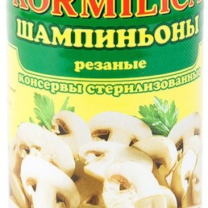Грибы Кормилица шампиньоны резанные ж/б 425мл