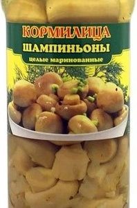 Грибы Кормилица шампиньоны марин целые ст/б 370мл