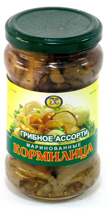 Грибы Кормилица ассорти марин ст/б 580мл