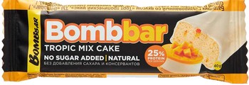 Батончик Bombbar протеиновый б/сахара глазир вкус торт тропический микс 40г