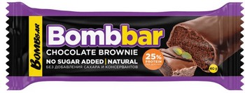 Батончик Bombbar протеиновый б/сахара глазир вкус Шоколадный брауни 40г