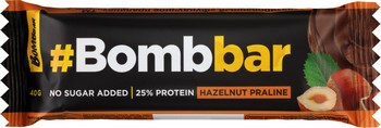 Батончик Bombbar глазир б/сахара вкус фундучное пралине 40г