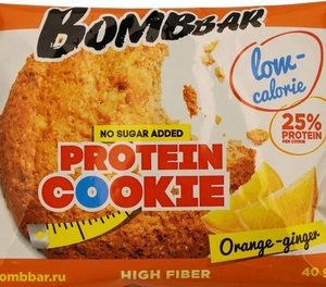 Печенье Bombbar неглазир б/сахара вкус апельсин-имбирь 40г