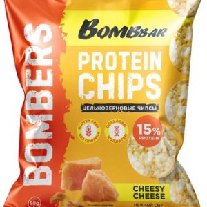 Чипсы Bombbar цельнозерновые б/сахара протеиновые вкус нежный сыр 50г