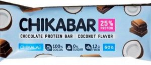 Батончик Chikalab глазир б/сахара с начинкой кокос 60г
